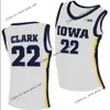 Custom 22 Caitlin Clark Jersey Iowa Hawkeyes Women College Basketball Maglie da basket Men Kids Ladies Black Bianco Rosa Giallo 2024
