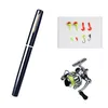 Boat Fishing Rods Pocket Mini Rod Pool Pen Vorm gevouwen met metalen draaiende haspelwielaccessoires Drop levering Sport buitenshuis Ottia