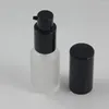 Бутылки для хранения 15 мл бутылки косметического лосьона с дозатором и черной алюминиевой крышкой пустой 0,5 унции GLS для сыворотки