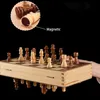 Chess Set - Magnetic Foldable Portable Solid Wood Chess Board - Educational Games for Students and Kids - Christmas Gift 240415
