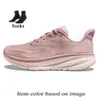 Damesheren van topkwaliteit clifton 9 hardloopschoenen bondi 8 zwart wit roze ijsblauw mint perzik zweep rode koolstof 2 wolken bodemlopers trainers joggen