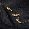 Collane a sospensione collane multi-nome personalizzate acciaio inossidabile a placcati in oro 2 3 4 5 Nome collane Famiglia Gioielli natalizi Giftswx