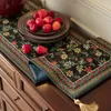 Luxury Floral Style Table Runner, Country Rustic Farmhouse Dresser Runner Cover Top, Fall Kitchen Dining Table Decoration for Home Party Decor