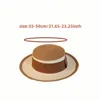 Chapéu de palha de estilo britânico clássico Trendy Brim Sun Hats LightweightTravel Beach Hats for Women Girls 240429