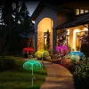 Décorations LED Solar Fairy Light Outdoor Decoration Garden Lawn Landscape clôture Multicolor Jellyfish Lights Christmas Party Solar Lampe