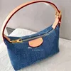 Designer bag vintage denim bag women cross body Luxury handbags Hobo Shoulder Bags high quality Blue Denim flower messenger purses