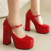 Dress Shoes 12 CM High Heels Women Platform Pumps Gladiator Heel Party Wedding Woman Plus Size 34 - 46