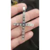 Fabricante de jóias Hiphop Ice Out Cross Pinging for Men 925 Sterling Silver Gemstone Pingents 5mm Moissanite Cross Pinging