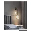 Lampe murale chambre à coucher moderne décoration de salon applique de salon avec un interrupteur bouton léger LED pour la livraison de gouttes à domicile jardin el s dhc3o
