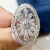 Moissanite Diamond Ring 100% Real 925 Sterling Silber Party Ehering -Ringe für Frauen Brautjubiläum Schmuck