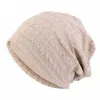 MSQE Beanie/Skull Caps Winterhoeden voor vrouwen Men Lace Rhinestone Ademende Turban Hat Winddichte warme pet Vrouwelijke mut