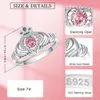 Clusterringen 925 Sterling zilver verstelbaar dansende roze Ierse claddagh vriendschap belofte liefde hart sieraden geschenken voor vrouwelijke vrienden