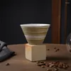 Tasses créatives rétro japonais latte fleur tasse de café tirer en céramique du thé de poterie rugue