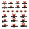 Decorations 20pcs Drip Irrigation Mini Valve 4/7 3/8/10/12/16/20 /25mm Pipe Garden Tap 1/2" 3/4" Male Thread Water Hose Barb Connector