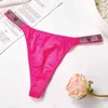 Mutandine da donna Lettera sexy biancheria intima di strass in pizzo comodo senza soluzione di continuità femminile a bassa vita rosa a g-corda corta perizoma corto femminile bianche da donna2404