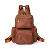 Schooltassen PU Leather Small Backack Chest Pack schoudertas voor reizen en dagelijks gebruik