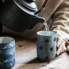 Tazas vintage vidrio vaso japonés Vino de té ambientalmente Desmontaje de té creativo RESTACIÓN RESTACIÓN RESTACIÓN J240428