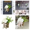 Decorative Flowers Hydrangea Door Hanger Wreath 2024 Est Wildflowers Hanging Front Beautiful Spring Zinnia