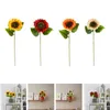 Decorative Flowers 3Pcs Fake Sunflowers Bouquet Bride Holding Faux Outdoor Flower Simulation Wildflowers For Home Parties Art Decor