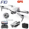 Aircraft électrique / RC F10 RC Drone GPS 4K HD Double caméra large angle 5G WiFi FPV Quadcopter Motor sans balais d'obstacle pliable Évitement de l'UAV aérien T240428