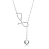 Colliers de pendentif 925 Charmes Mariage Silver plaqué Femmes Collier Doctor Stethoscope Lariat Bijoux mignon Nice Lady Cadeau