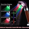 Definir controle de cor de temperatura Alteração de cor LED de alta pressão ânion chuveiro chuveiro banheiro economia de água de água