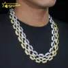 Bijoux brillant 15 mm Collier de hiphop personnalisé VVS Moisanite Link Chain Iced Out Gold plaqué Sier Men Cuban Bracelet