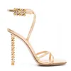 Gianvito Rossi New Crystal Stiletto Heels Sandals Scarpe da sera per donne con tacco alto 105 mm di lusso Sandals Sandals Calzati di fabbrica con fibbia caviglia con scatola