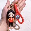 Decompression Toy Princess book bag pendant doll cute silicone car key chain pvc gifts wholesale keychain