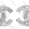 Boucles d'oreilles de pote de créateurs chanells diamant femme mini plaque d'or à double lettre c en cristal ramine perle chanells boucles d'oreille bijoux pour femmes 5781