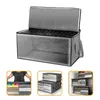 Storage Bags Foldable Bins Quilt Bag Garment Box Wardrobe Sundries Organizer 58x31cm Multi-function Clothes Grey Non-woven Fabric