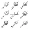 Tecla anéis Snap Button Button Jóia Metal Flower Star Star 18mm Chaves de 18 mm Para homens Mulheres Charms Drop Delt Dhgarden Dhknf