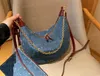 Hobo Loops Bag kadın kovboy serisi boynuz zincir çantası yarısı aylık koltuk altları büyük kapasiteli cüzdan boston omuz çantası bels havalar retro postacı çanta çanta