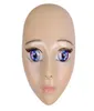 2019 Nowa anime dziewczyna maska ​​cosplack crossdresser lateks dla dorosłych niebieskie oczy śliczne anime żeńska twarz maska9902460