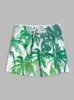 Shorts masculins 2024 Seaside Hawaiian Style Vacation Summer Vacation Casual Beach Pool Activités Activités de noix de coco