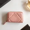 Women Luxury Designer Zipper small wallet young girl pink Small Wallet Korean Style Mini Purses High quality Sheepskin Designer Cards Holder wallet coin purse