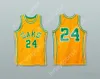 CUSTOM NAY Name Mens Youth/Kids RICK BARRY 24 OAKLAND OAKS YELLOW BASKETBALL JERSEY TOP Stitched S-6XL