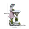 Blumenfee Statue Solar Light Ornament Outdoor Hof Gartendekoration Harz Engel Figur Skulptur Mikro Landschaft Dekor 240419