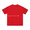 T-shirts masculins 2024 printemps d'été Nouveau gros grand lettre rouge imprimé de base unisexe plus taille courte à manches courtes ee