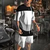 Letnia koszulka dla mężczyzn w paski w paski 3D nadruk męski Tshirt krótkie rękawy 2 -kurwa Zakaz casual plażowy garnitur 240428