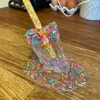 1pcs Transparent Melting Popsicles Sculpture Décoration Artificiel DIY Miniature Résine Craft Ice Cream Accessory Home Desk Decor 240425