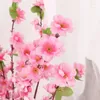 Kwiaty dekoracyjne sztuczne brzoskwiniowe kwiat gałąź jedwabny kwiat fałszywy na przyjęcie weselne ogrodowe ogród domowy salon dekoracja