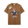 Tops Mens Designe T-shirts dessin animé lapin imprimé Tshirt t-shirts Designer Vêtements de sport hommes t-shirts