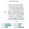 12 Pcs Super 3D Art Wall Panel PVC Waterproof Wall Decor 3D Wall Tiles Diamond Design DIY Home Decor 11.81 X 11.81 240417