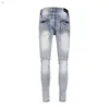 2024 Джин Амиири, модная пурпурная, 2024 джинсы, джинсы высокая мужская улица, модная марка, вымытая изношенная светло -цвето