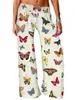 Women's Pants Capris Spring Summer Butterfly Print Pants Women Korean Popular Clothes Y2k Pants Casual Loose Strtwear Wide Leg Trousers Chic Y240429