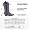 Gogd Rhinestone Fashion Women Western Mid-Calf Boots Cowboy Cowgirl B lśniącego palec u nogi Sexy High Heels Luxury 240426