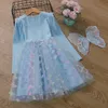 Coton Children Butterfly Halter Mesh Robe Girls Robe Lights Frozen Princess Robe