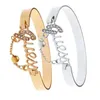 Bracelets de mariage Bracelets en cristal de placage doré pour femmes Fashion Titane Love en acier inoxydable bracelet Féminine Jewelry Accessoires Livraison gratuite