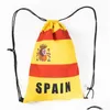 Partia Favor Dstring Plecak Fan dostarcza krajowe Flag Bag Football Actift Football Pamięci Dostawa DHV6J